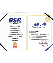 蓝天救援捐赠证书